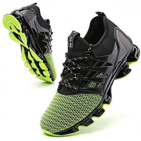 Sport Running Shoes for Mens Mesh Breathable Trail Runners Fashion Sneakers Green